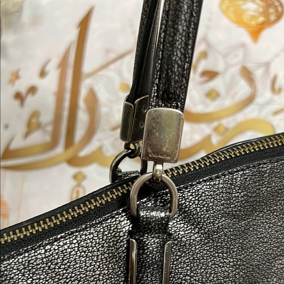 Coach Black metallic Leather hand Bag - Picture 10 of 16
